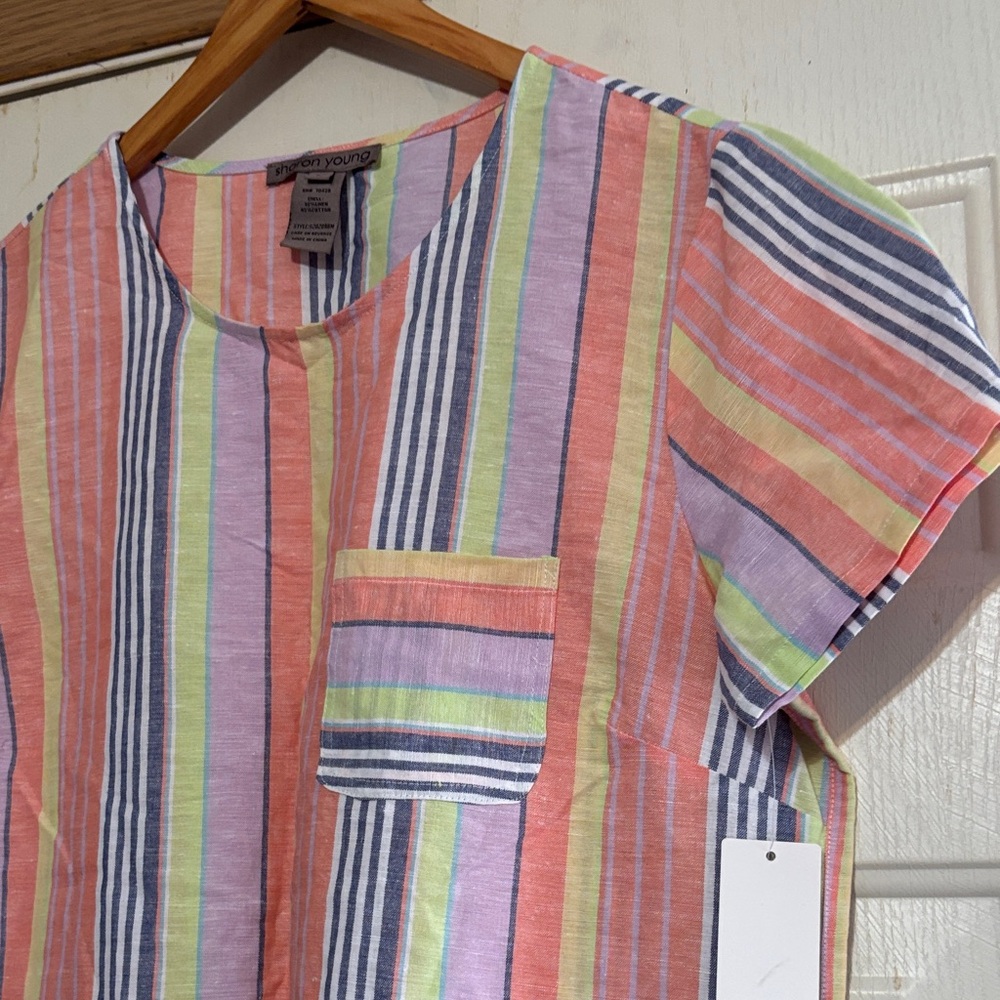 Sharon Young Multicolor Striped Blouse - Picture 2 of 5